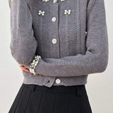 Chanel-Inspired Beaded Knit Cardigan Jacket