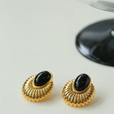 Vintage Black Onyx Earrings