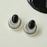 Vintage Black Onyx Earrings