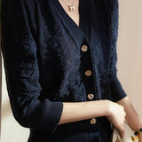 Chanel-inspired V-Neck Knit Cardigan