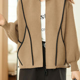 Casual Faux Double-Faced Wool Knit Jacket