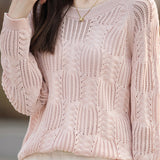 Casual Round Neck Open Knit - 6 Colors Available