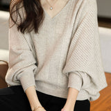 Low Neck Loose Knit Sweater