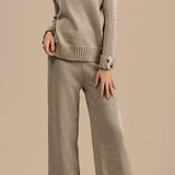 Loose half turtleneck sweater two-piece set